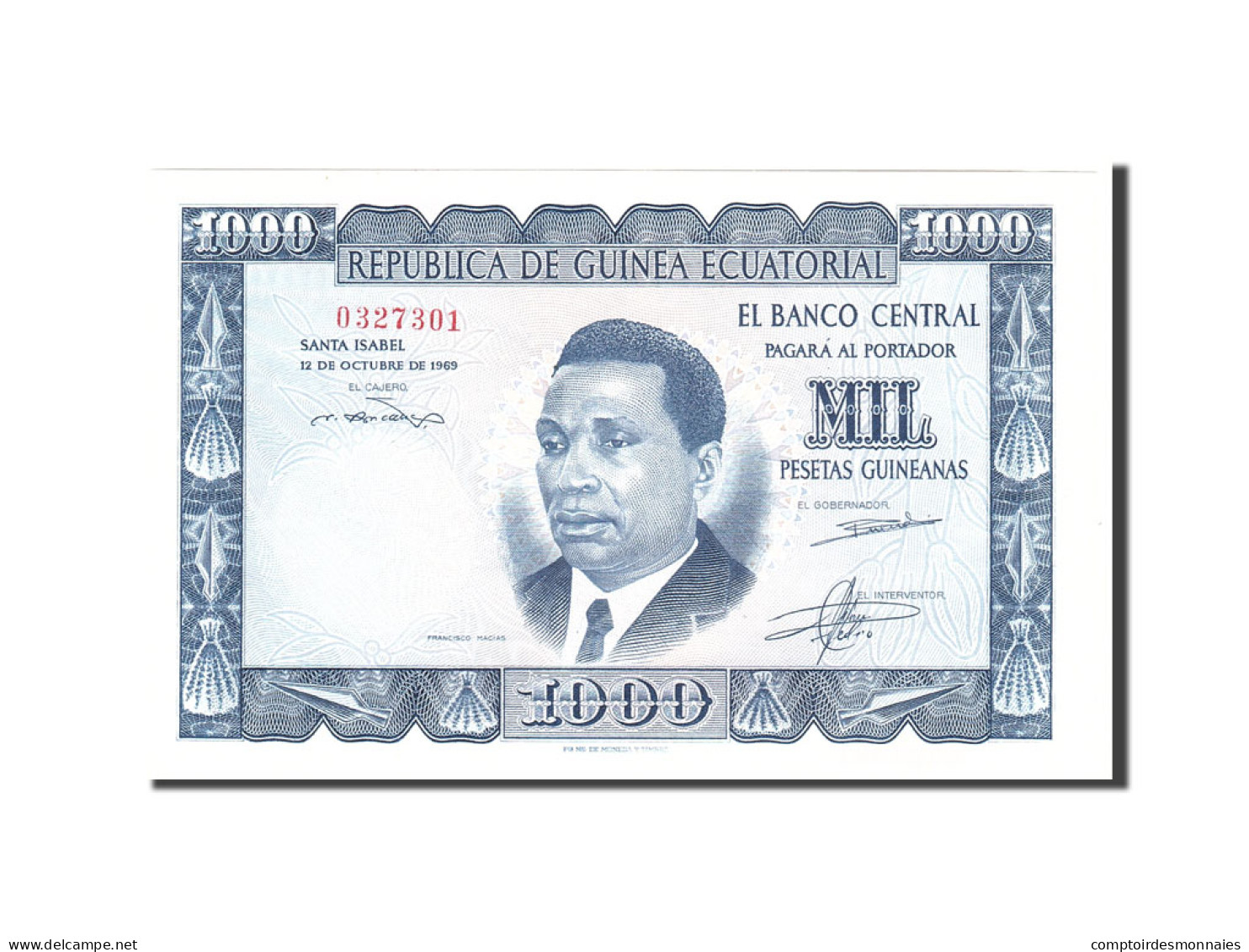 Billet, Equatorial Guinea, 1000 Pesetas Guineanas, 1969, 1969-10-12, KM:3, NEUF - Equatoriaal-Guinea