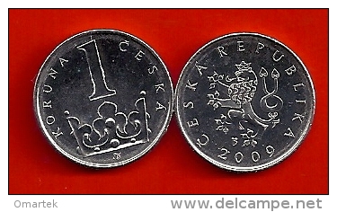 Czech Republic Tschechische Republik TSCHECHIEN 2009 1 Kc Umlaufmünze UNC Circulating Coin - Tschechische Rep.