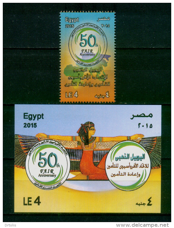 EGYPT / 2015 / GODDESS ISIS / EGYPTOLOGY / FAIR 50TH ANNIV. / IFE / INSURANCE / MAP / MNH / VF - Ongebruikt