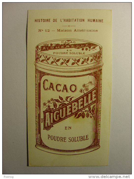 CHROMO CARTE - CHOCOLAT D'AIGUEBELLE - N°12 - MAISONS AMERICAINES - 5X10 - IMMEUBLE IMMEUBLES BUILDING BUILDINGS - Aiguebelle