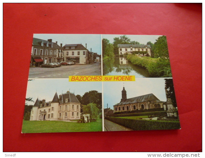 61  BAZOCHES SUR HOENE Multivue  Place ,chateau Eglise  NON Circulee  EDIT Diffusion 2000  E36  Orne - Bazoches Sur Hoene