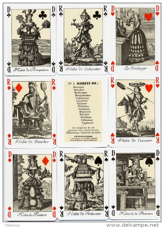 Costumes Des Métiers Du XVII Siècle Tradition  Jeu De 54 Cartes - Playing Cards - 54 Cards