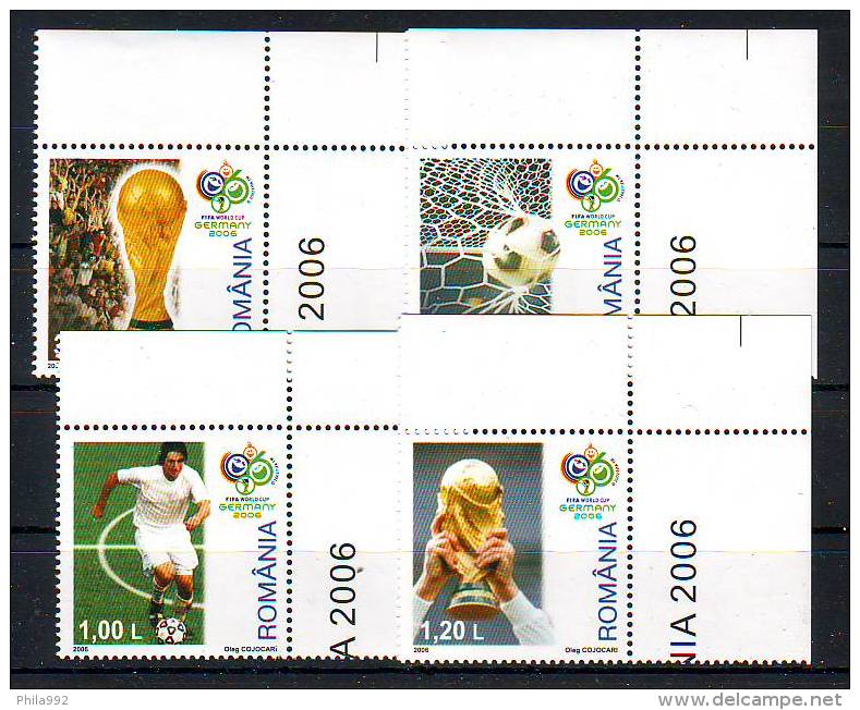 Romania 2006 Y Sport World Cup Germany Mi No 6086-89  MNH - Neufs