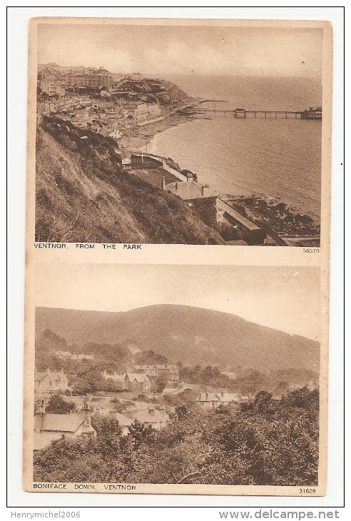 Angleterre - Isle Of Wight - Ventnor , From The Park And Boniface Down - Ventnor