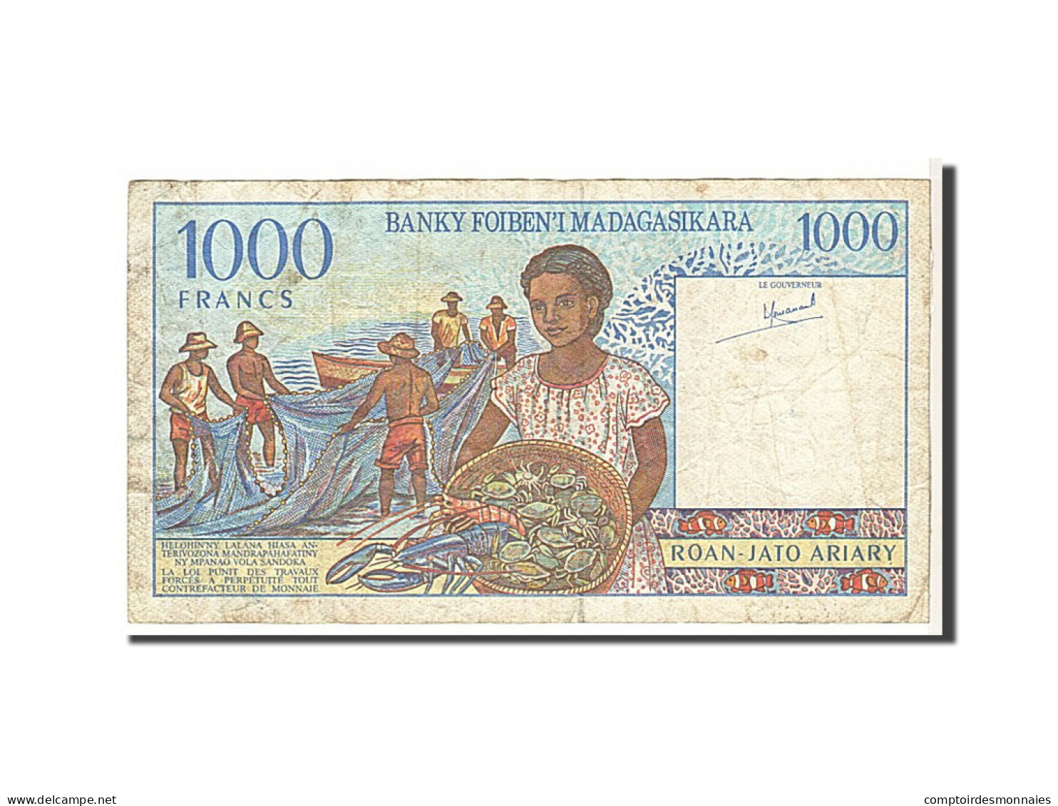 Billet, Madagascar, 1000 Francs = 200 Ariary, 1994, KM:76a, TB - Madagaskar