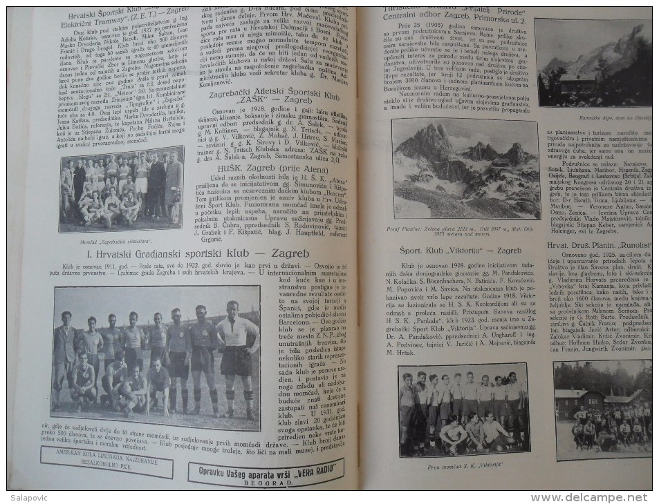 PRVI JUGOSLOVENSKI SPORTSKI ALMANAH, [The First Yugoslav Sports Almanac] (Belgrade: Jovan K. Nikolic, 1930)  RRARE