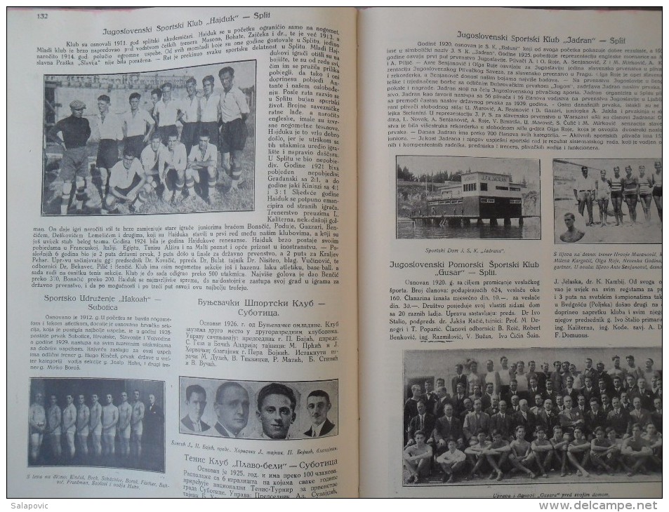 PRVI JUGOSLOVENSKI SPORTSKI ALMANAH, [The First Yugoslav Sports Almanac] (Belgrade: Jovan K. Nikolic, 1930)  RRARE