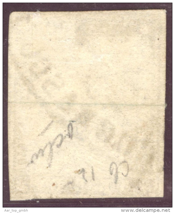 Heimat TI Cugnasco Ca. 1860 Strahlenstempel Auf 5Rp. Strubel - Usados