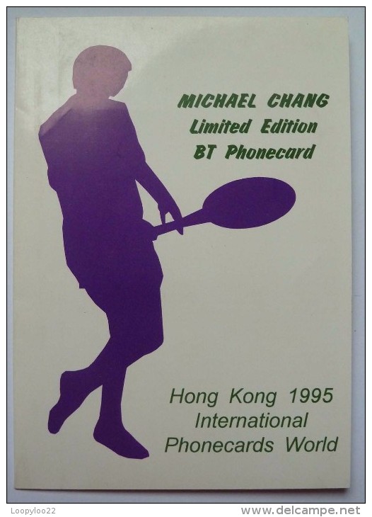 UK - BT - L&G - Michael Chang - Limited Edition - Hong Kong 1995 - 1000 Ex - Mint With Folder - BT Edición Privada