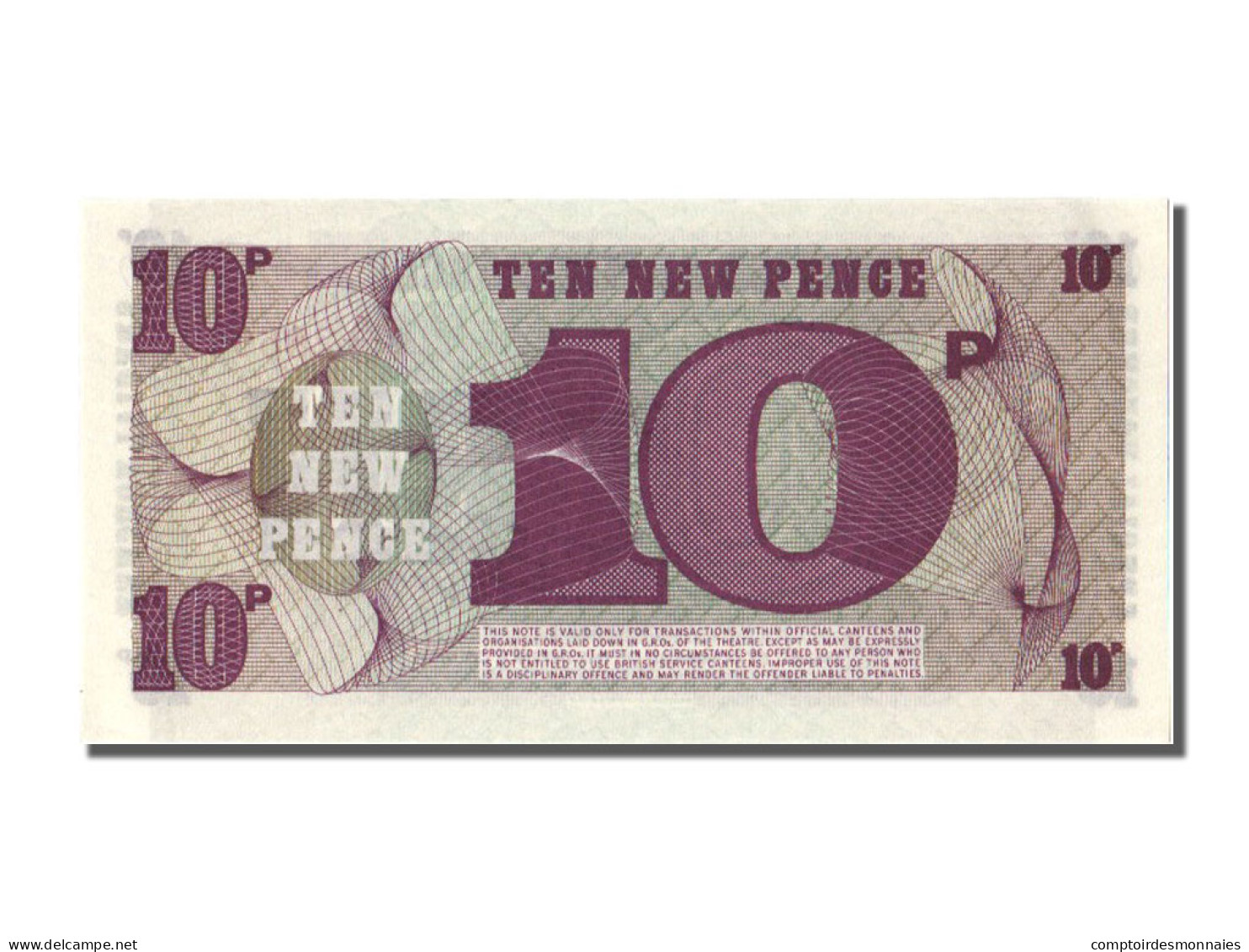 Billet, Grande-Bretagne, 10 New Pence, 1972, NEUF - British Armed Forces & Special Vouchers
