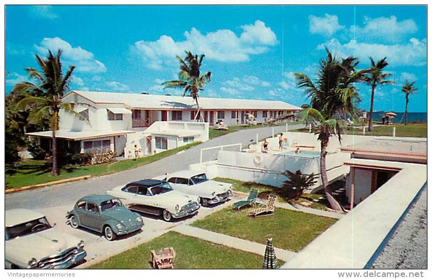 257635-Florida, Palm Beach, Driftwood By The Sea, 50s Cars, VW Bug, Joseph Back By Dexter Press No 16420-B - Palm Beach