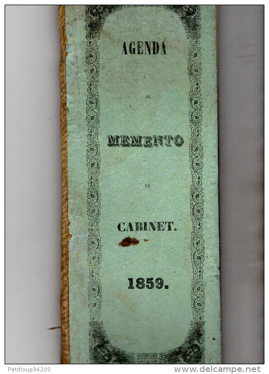 AGENDA  MEMENTO CABINET 1859 - Agendas Vierges