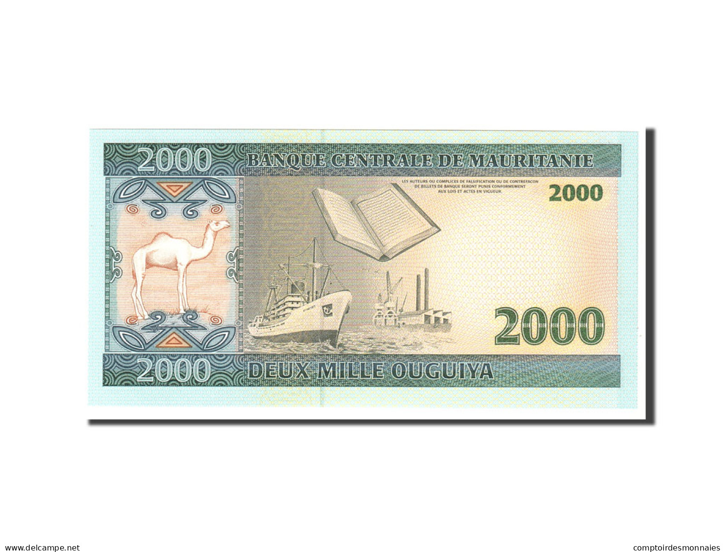 Billet, Mauritanie, 2000 Ouguiya, 2004, 2004-11-28, KM:14A, NEUF - Mauritanien