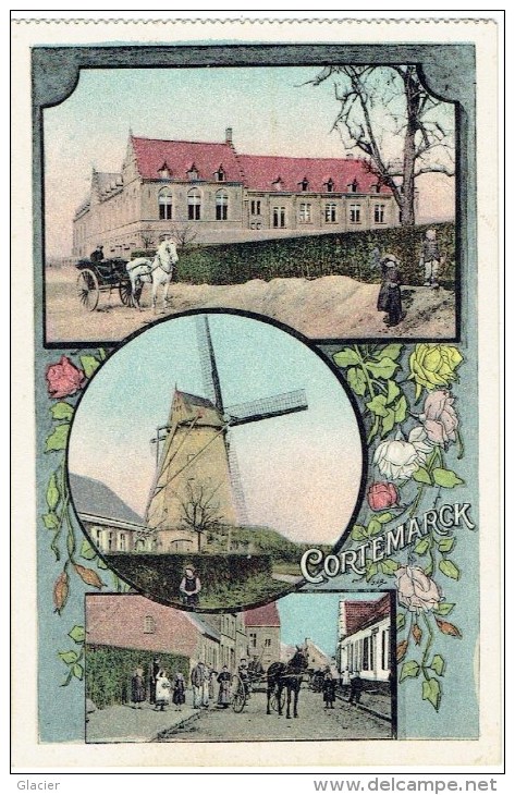 CORTEMARCK - Meerzichtenkaart - Van Isackers Molen - Gekleurd - Kortemark