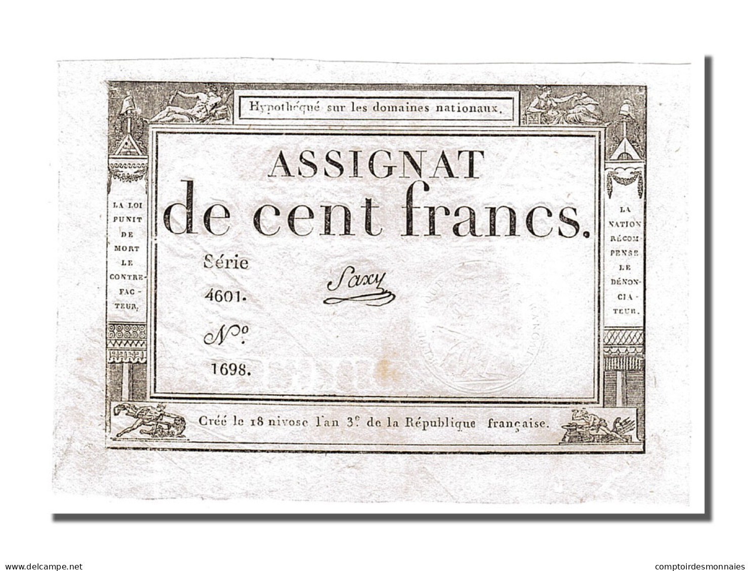 Billet, France, 100 Francs, 1795, Saxy, SUP, KM:A78, Lafaurie:173 - Assignats