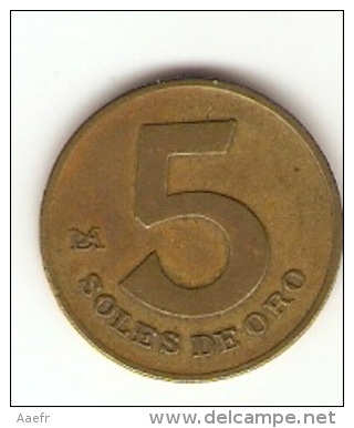 Monnaie - Pérou - 5 Soles De Oro  - 1979 - Peru