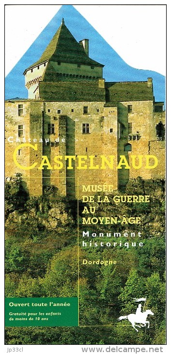 Ancien Dépliant Sur Le Musée De La Guerre Au Moyen âge, Château De Castelnaud, Dordogne, France - Dépliants Touristiques