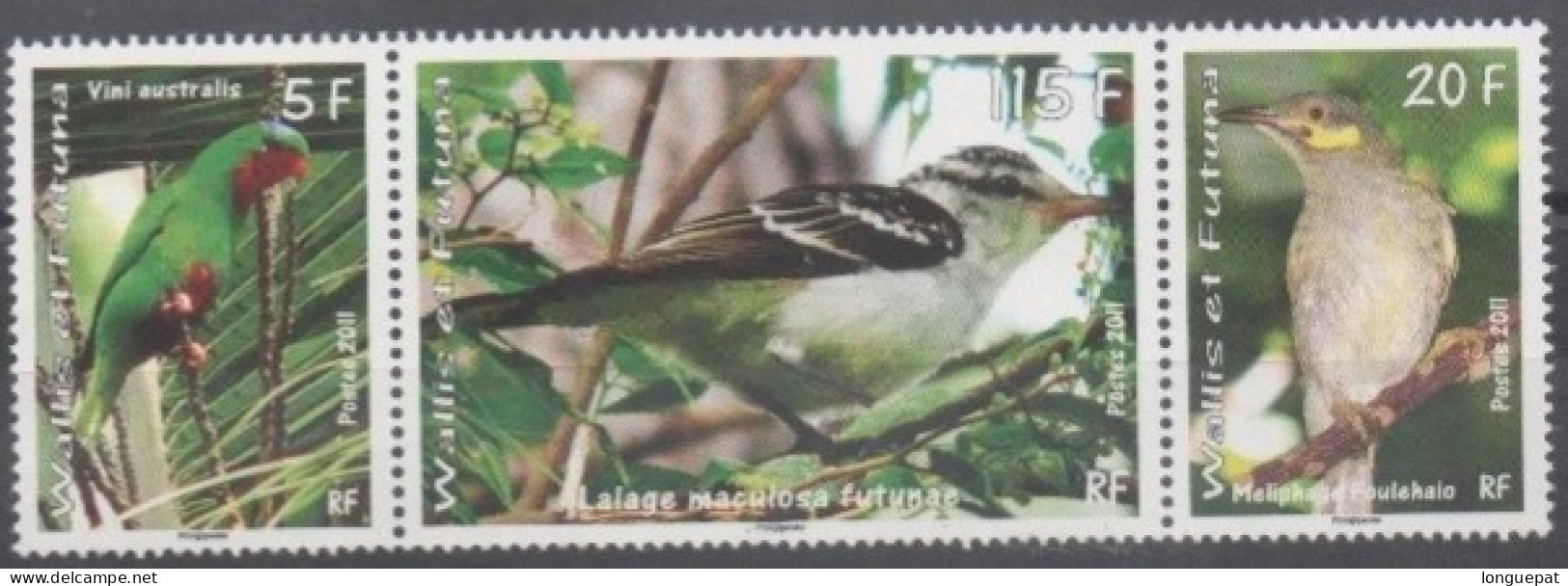 WALLIS Et F. : Faune (Fauna) - Oiseaux (Birds) : Lori Frigillaire (Vini Australis), Méliphage (Foulehaio Carunculatus) - Neufs