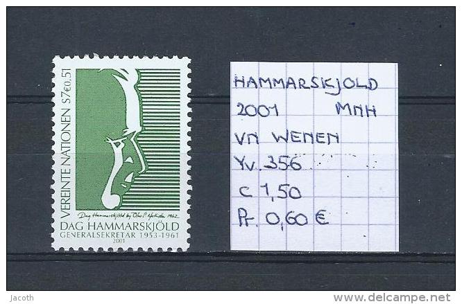 Dag Hammarskjold - VN Wenen 2001 - Yv. 356 Postfris/neuf/MNH - Dag Hammarskjöld