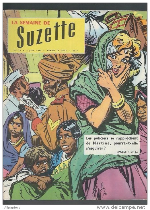 La Semaine De Suzette N°28 Etes-vous Un Bon Détective ? - Patron Tablier Garni De Smocks Pour Bambino De 1958 - La Semaine De Suzette