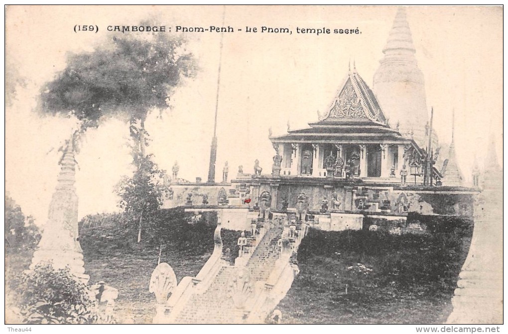 ¤¤  -   159   -  CAMBODGE    -  PNOM-PENH   -  Le Pnom Temple Sacré - Cambodge