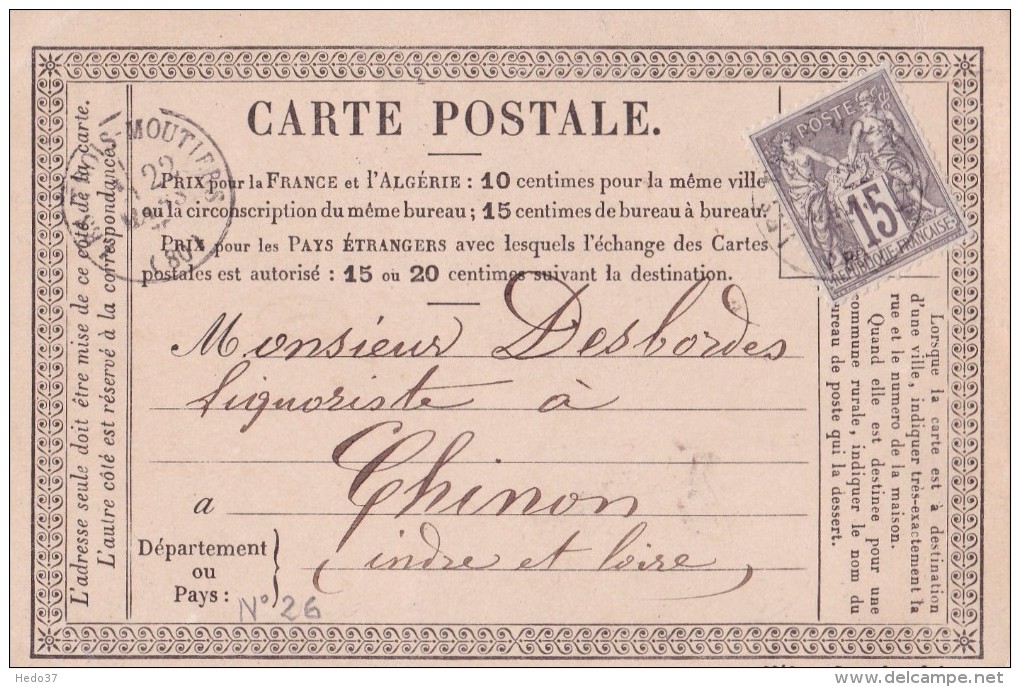 Carte Précurseur Type 1878 - Precursor Cards