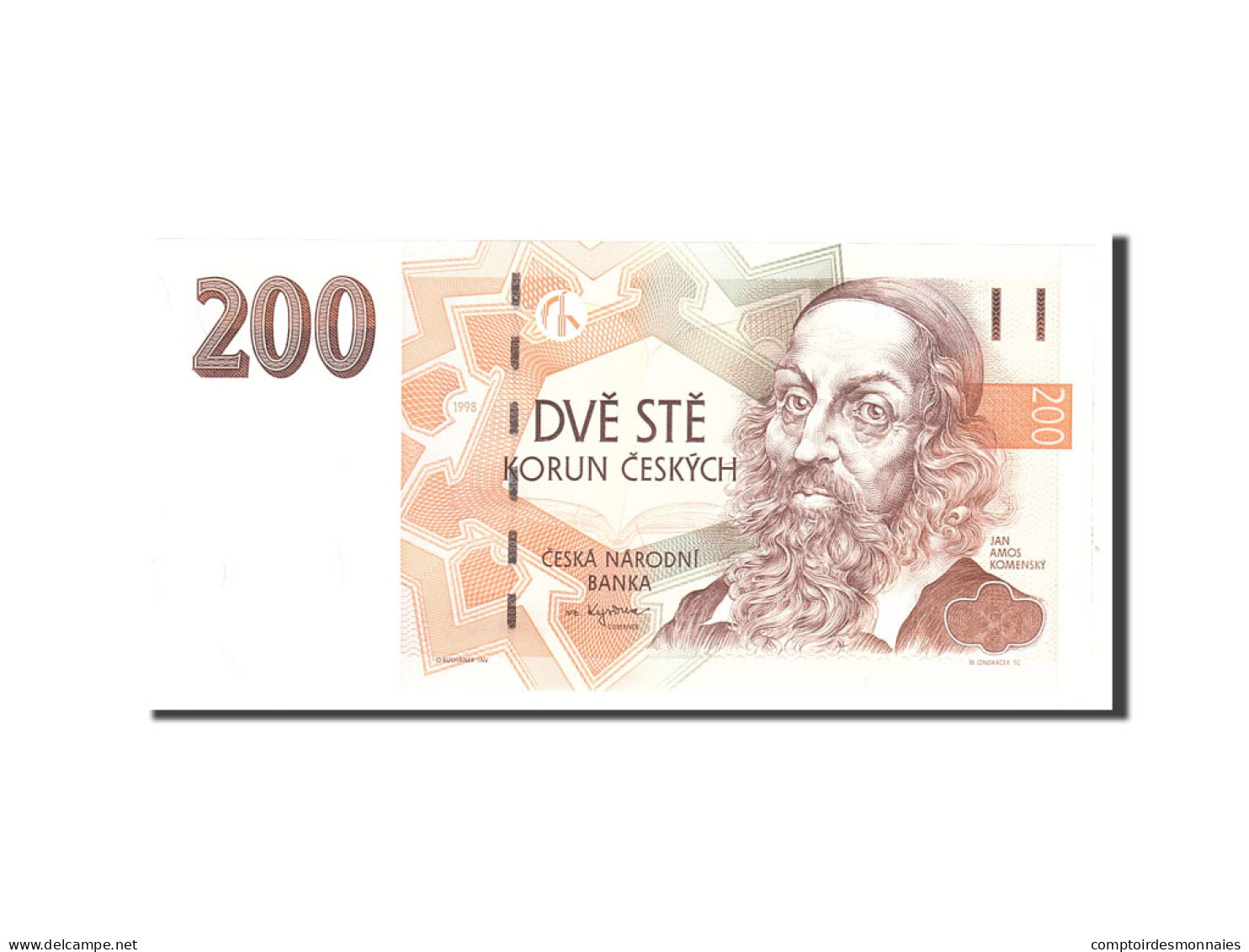 Billet, République Tchèque, 200 Korun, 1998, Undated, KM:19, NEUF - Tchéquie