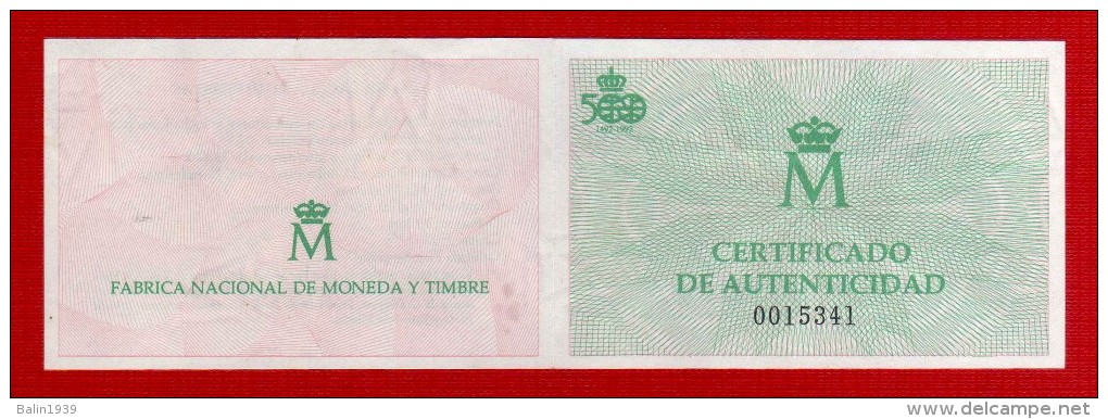 1991 - España - V Centenario Del Descubrimiento De America - Serie III - FDC - 026 - 10 000 Pesetas