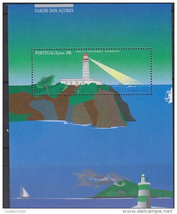 O) 1996 PORTUGAL, LIGHTHOUSE, TREE, PAINTING, SOUVENIR MNH - Ungebraucht