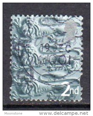 GB England 2001-2 2nd Class Regional Country, No Border, Used (SG1) - England