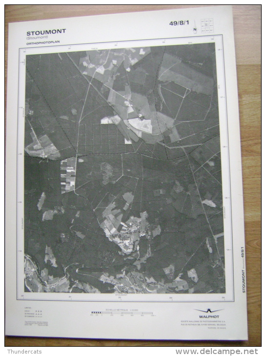 GRAND PHOTO VUE AERIENNE 66 Cm X 48 Cm De 1984 STOUMONT STOUMONT - Cartes Topographiques
