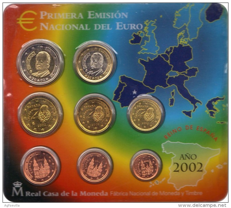 ESPAÑA. JUAN CARLOS I. SET PRIMERA EMISION DEL EURO. 2.002. ESPAGNE. SPAIN - Mint Sets & Proof Sets