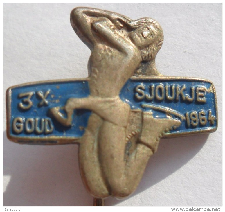 Figure Skating - SJOUKJE GOUD 1964. Holland Netherlands PINS BADGES  P1 - Pattinaggio Artistico