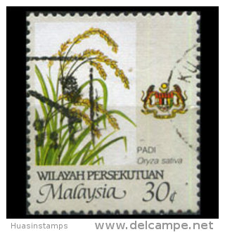 MALAYSIA-WILAYAH 1986 - Scott# 7a Rice 30c Used - Otros & Sin Clasificación