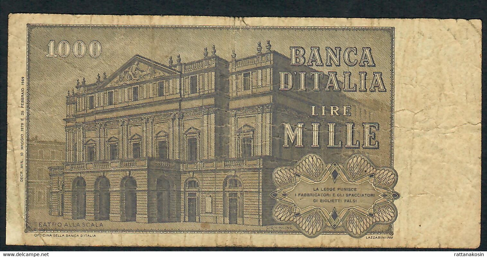 ITALY  P101f  1000 LIRE   10.5.1979  #FD/E    FINE - 1.000 Lire