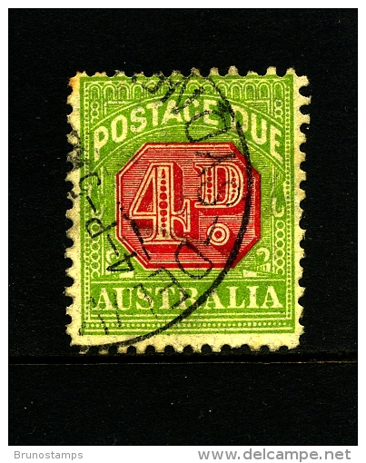 AUSTRALIA - 1934  POSTAGE   DUES  4d  CofA  WMK  PERF. 11  FINE USED  SG D109 - Postage Due