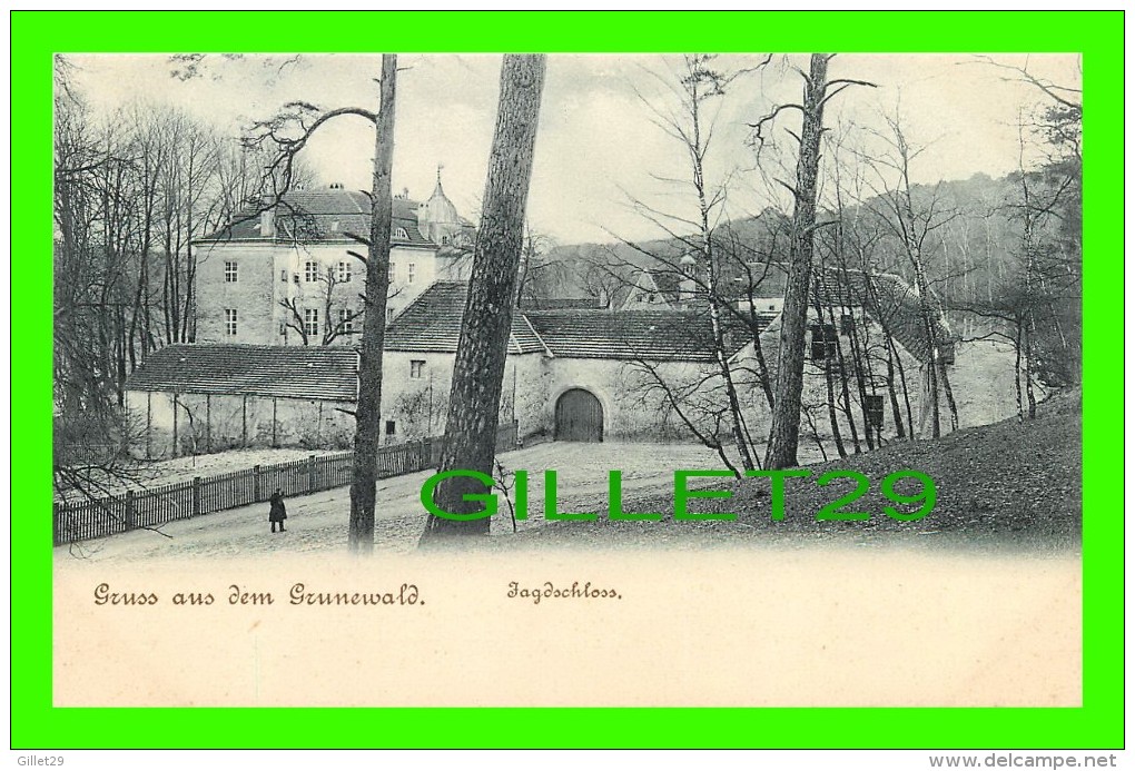 GRUSS AUS DEM GRUNEWALD, GERMANY - FAGDSCHLOSS - ANIMATED IN 1900 - UNDIVIDED BACK - - Grunewald