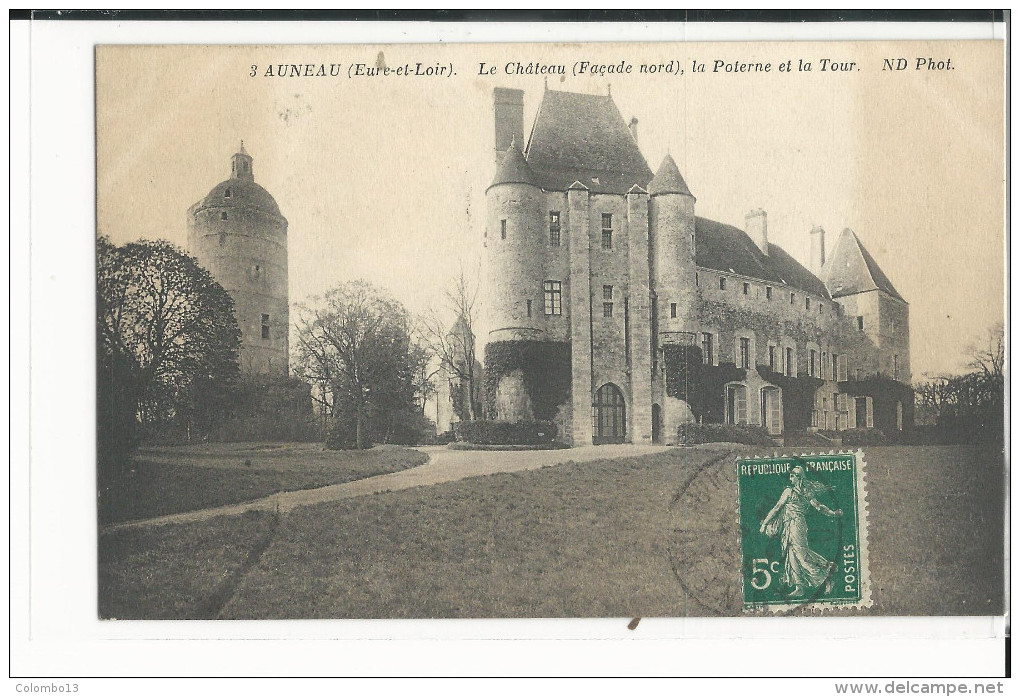 28 AUNEAU LE CHATEAU FACADE NORD LA POTERNE ET LA TOUR - Auneau