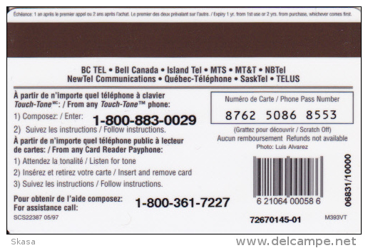 2 Cartes Prepaid Bell Canada Allo Hello! 10 & 20$ Canoé Et Indien Huron - Canada