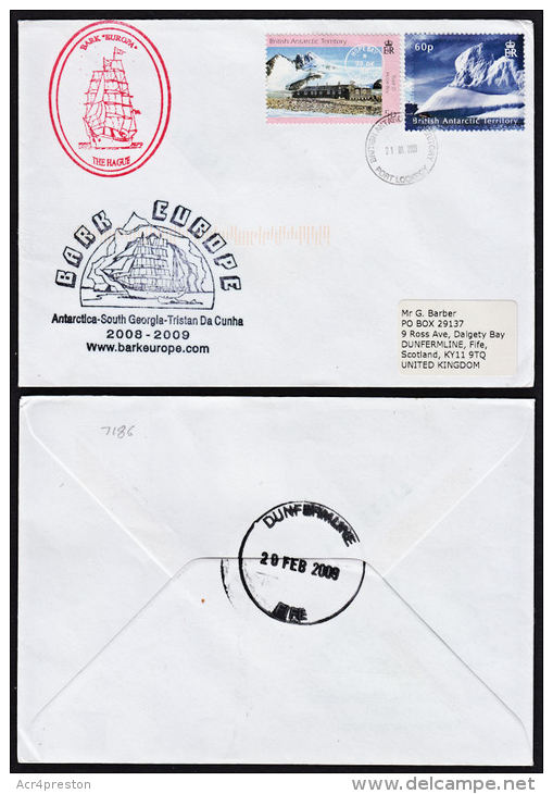 C5116 BRITISH ANTARCTIC TERRITORY (BAC) 2009,   Postally Carried Cover Port Lockroy To UK - Cartas & Documentos