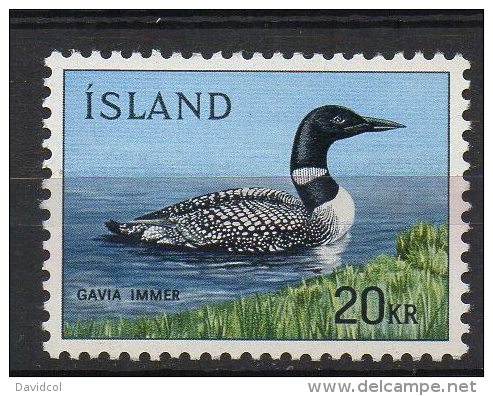 P547.-. ICELAND / ISLANDIA - 1967 . SC#: 388 . COMMON LOON .-. MNH- .  CV:US$ 5.00 - Ungebraucht