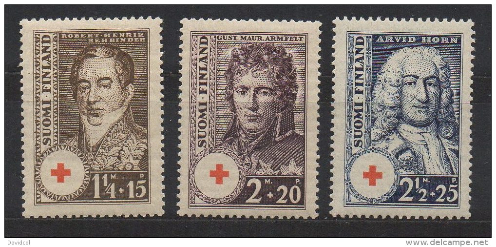 P597.-. FINLAND / FINLANDIA. 1936. SC # : B21 - B23 - MH- RED CROSS  .-. CV: US $ 5.00 - Service