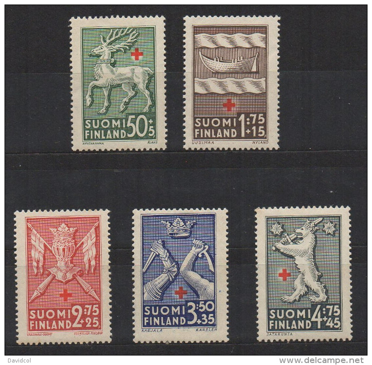 P599.-. FINLAND / FINLANDIA. 1942. SC # : B49 - B53 - MNH- RED CROSS - .-. CV: US $ 7.00 - Service