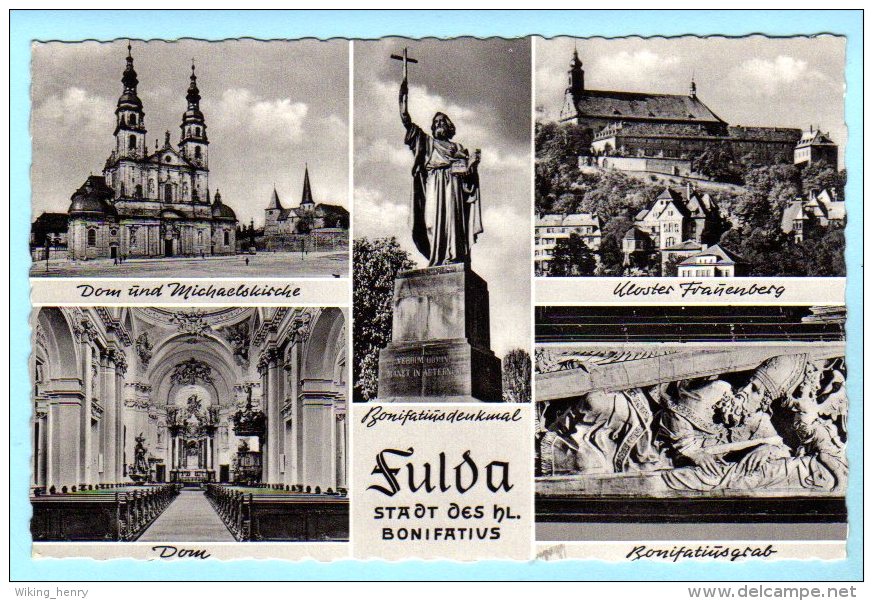 Fulda - S/w Mehrbildkarte 15 - Fulda