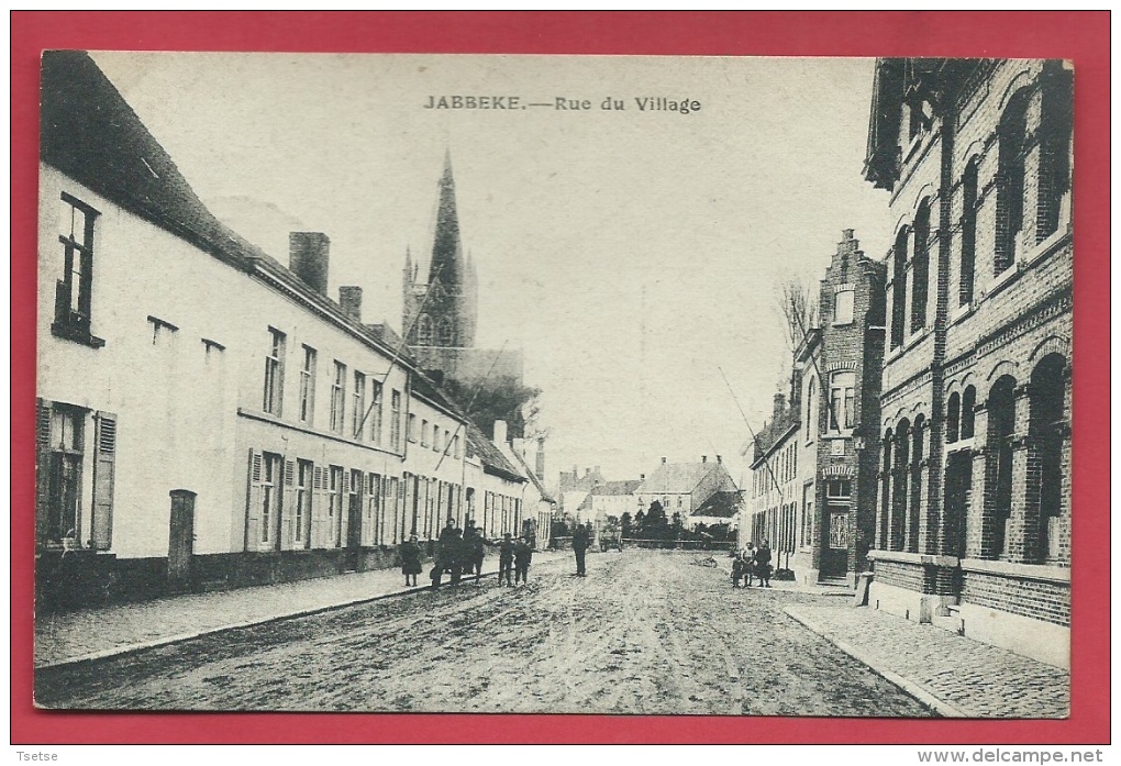 Jabbeke - Rue Du Village - 192? (verso Zien ) - Jabbeke