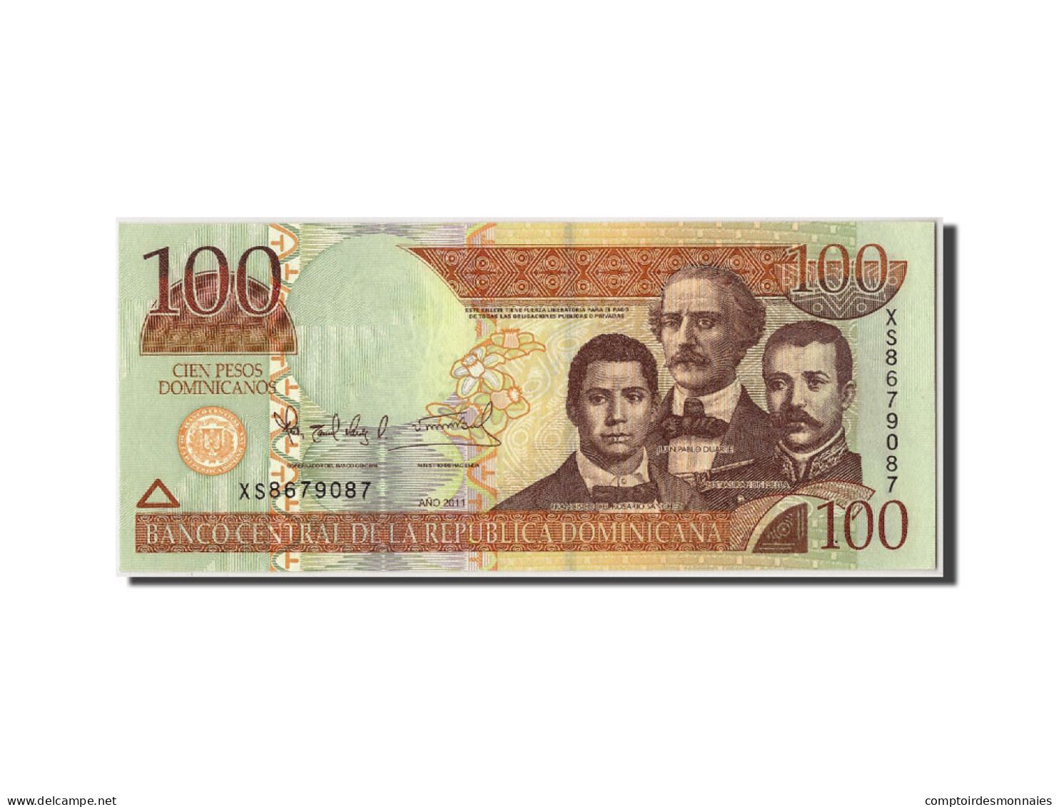 Billet, Dominican Republic, 100 Pesos Dominicanos, 2011, Undated, KM:184a, NEUF - Dominikanische Rep.