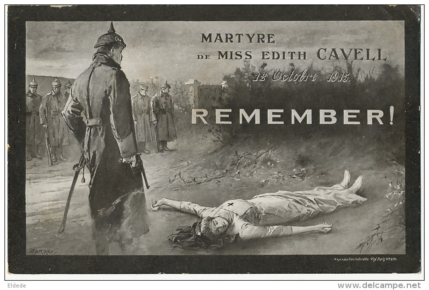 Edith Cavell Nurse  Born In Norwich Assassinated October 12, 1915 Signed Carrey - Norwich