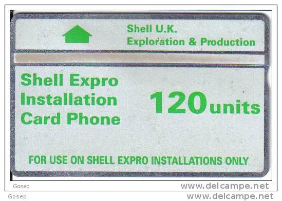 United Kingdom-cur003-120 Units-shell Expro(550b)-(thermographic Band)550b-used Card - Piattaforme Petrolifere