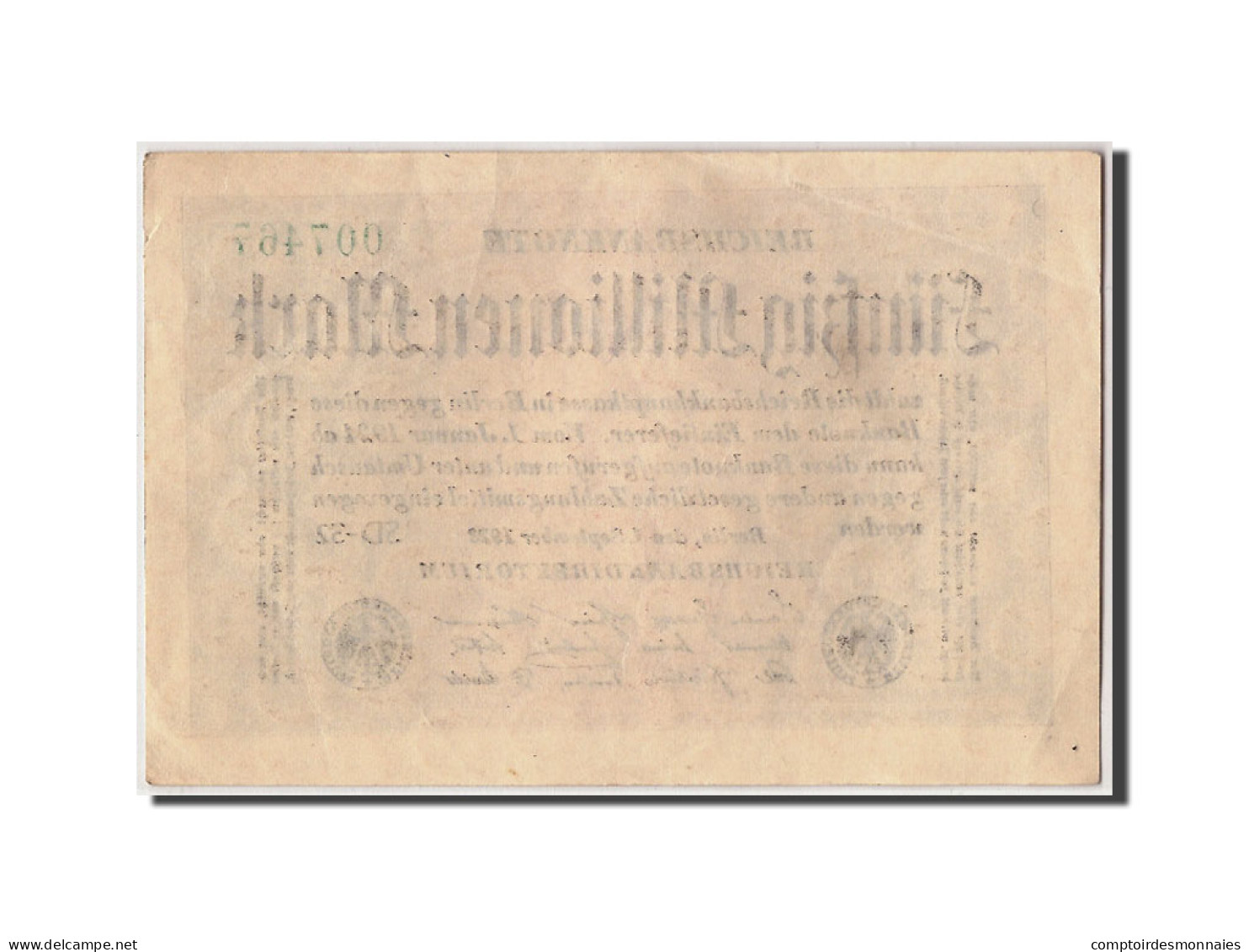 Billet, Allemagne, 50 Millionen Mark, 1923, 1923-09-01, KM:109c, SUP - 50 Mio. Mark