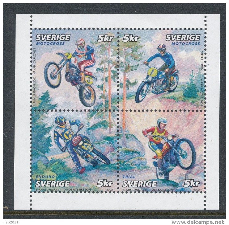 Sweden 2002 Facit # 2331-2334. Motor Sport. (HBL1), MNH (**) - Unused Stamps